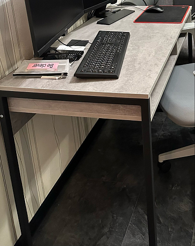 Письменный стол Леон Лофт дуб делано светлый / белый матовый фото покупателя 57