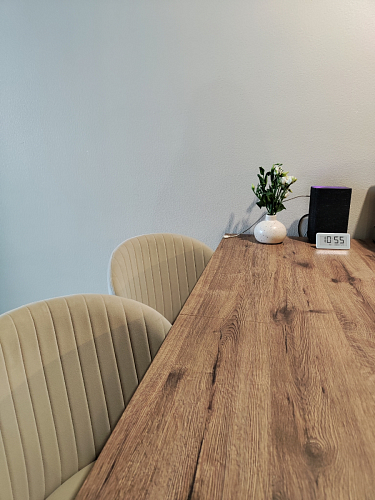 Стул на металлокаркасе Gabi 1 light blue / black / gold фото покупателя 414