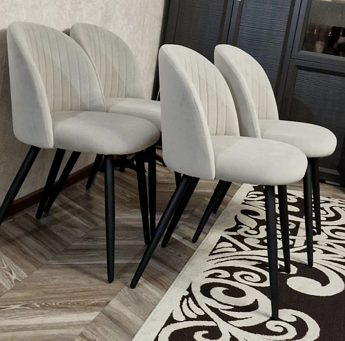 Стул на металлокаркасе Gabi latte / gold / black фото покупателя 516