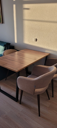 Деревянный стол Лота Лофт 140х80 дуб крафт табачный / черный матовый фото покупателя 936