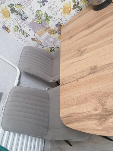 Стул на металлокаркасе Седа 360 К латте (velutto 08) / белый фото покупателя 54