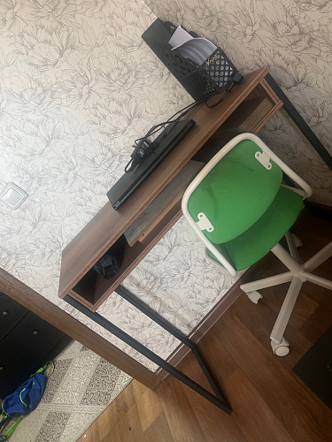 Письменный стол Лео Лофт бетон / черный матовый фото покупателя 54