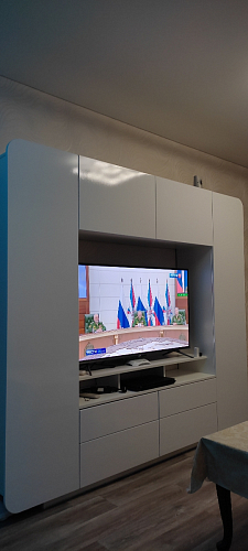 Готовая гостиная Румба белый / белый глянец  - Уцененный экземпляр фото покупателя 59