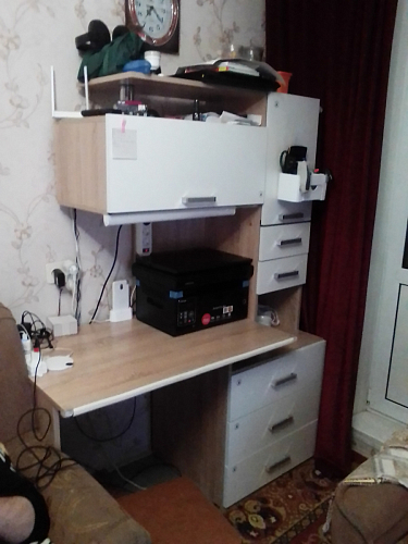 Стол компьютерный Джаз-17 белый правый фото покупателя 22