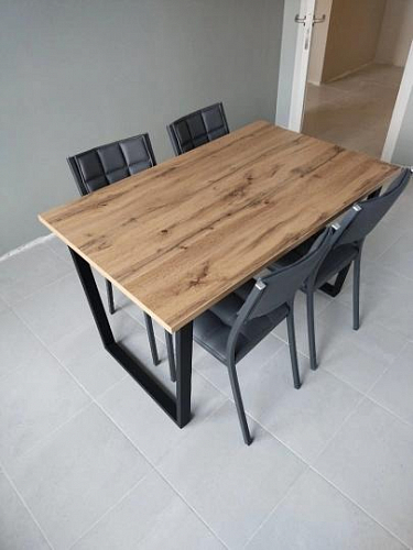 Стол раскладной Лота Лофт 120 25 мм юта / черный матовый фото покупателя 595