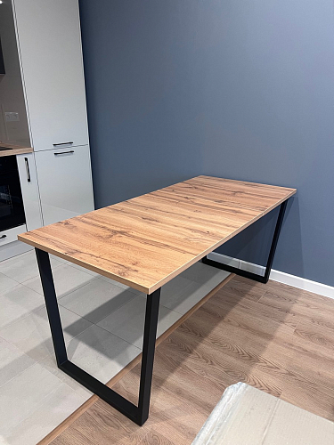 Стол Лота Лофт 140 25 мм черный матовый / бетон фото покупателя 726