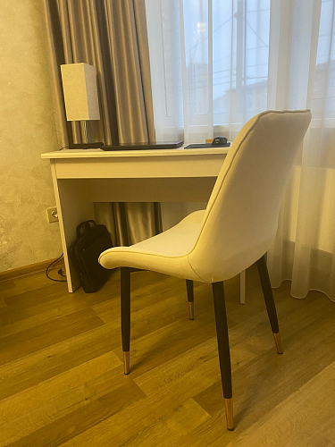 Стул на металлокаркасе Seda 1 green / gold / black фото покупателя 71