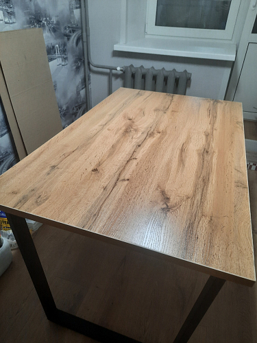 Деревянный стол Лота Лофт 140х80 дуб крафт табачный / черный матовый фото покупателя 315