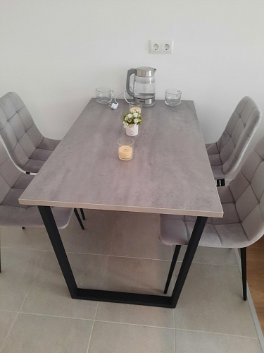 Деревянный стол Лота Лофт 120х75 белый матовый / дуб крафт золотой фото покупателя 813