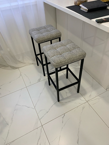 Барный стул Лофт ткань канди крем / черный матовый фото покупателя 200