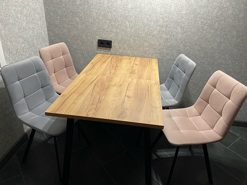 Стул на металлокаркасе Чилли бежевый / белый каркас фото покупателя 751