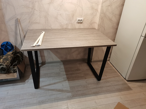 Стол раскладной Лота Лофт 120 25 мм юта / черный матовый фото покупателя 982