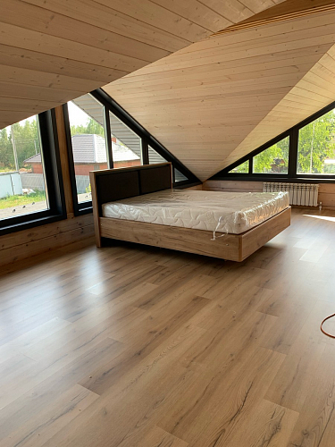 Двуспальная кровать Клауд 160х200 парящая дуб крафт золотой / антрацит фото покупателя 89