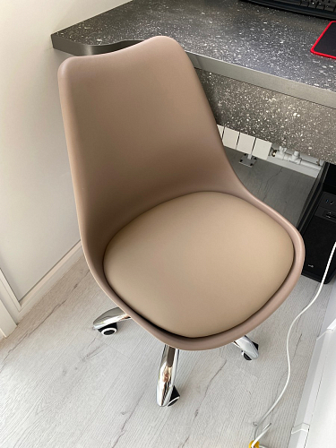 Компьютерное кресло Kolin с подушкой clear / white фото покупателя 355