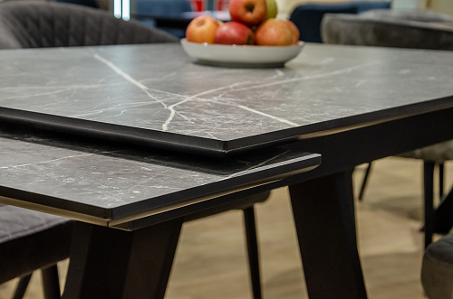 Стол DikLine SKL140 белый мрамор / черный из шоурума 3