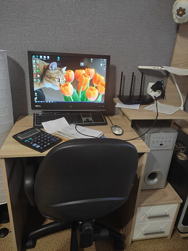 Компьютерный стол Джаз-24 левый дуб сонома фото покупателя 114