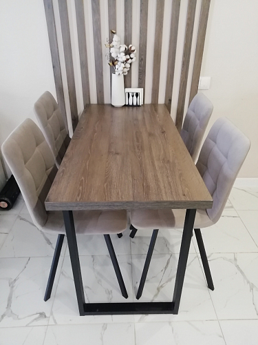 Стул на металлокаркасе Чилли К светло-серый велюр / черный каркас фото покупателя 1340