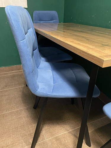 Стол Тринити Лофт 120 32 мм дуб галифакс табако / черный матовый фото покупателя 101