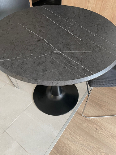 Стол Тулип 90х73 белый мрамор / золото фото покупателя 16