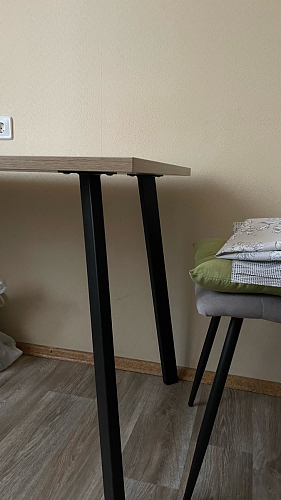 Стол Тринити Лофт 120 25 мм черный матовый / юта фото покупателя 17