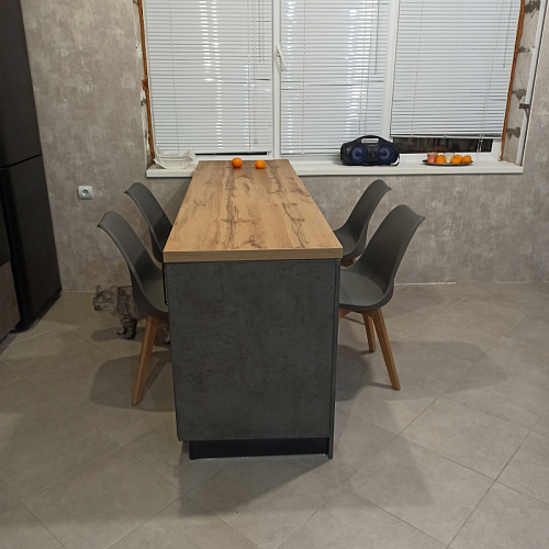 Деревянный стул Bonuss темно-серый / черное сидение / черный фото покупателя 7