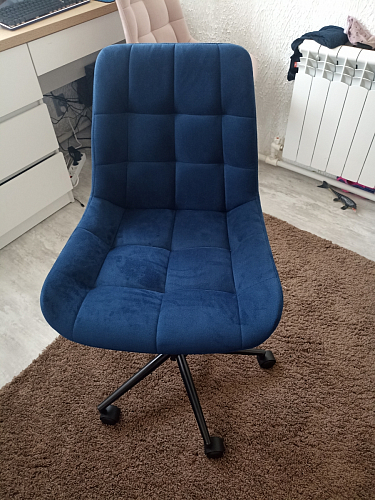 Компьютерное кресло Честер синий (velutto 46 ) / белый фото покупателя 48