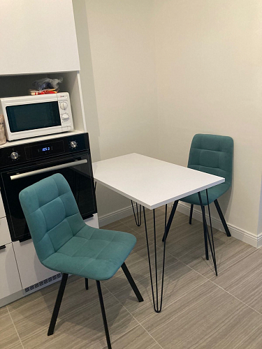 Стул на металлокаркасе Чилли К черный / зеленый фото покупателя 389