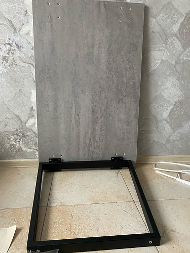 Деревянный стол Лота Лофт 140х80 черный матовый / бетон светлый фото покупателя 329