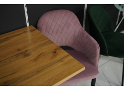 Стол на тумбе Мичиган Лофт 110х70 25 мм дуб вотан / черный матовый из шоурума 2