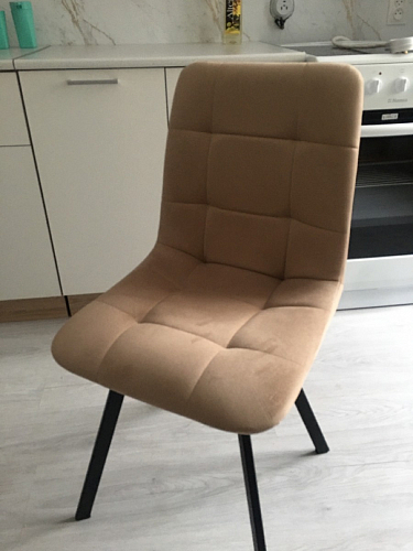 Стул на металлокаркасе Чилли синяя ткань / белый фото покупателя 1059