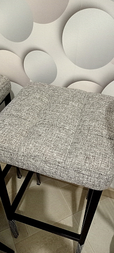 Барный стул Лофт микровелюр катания блэк / черный матовый фото покупателя 274