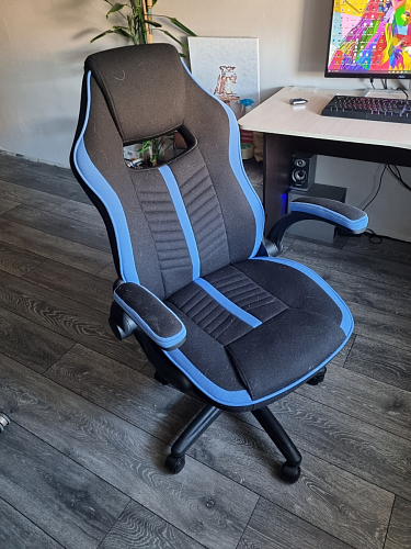 Компьютерное кресло Plast черный / голубой фото покупателя 16