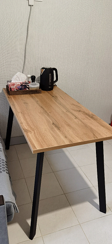 Стол Тринити Лофт 120 32 мм дуб галифакс табако / черный матовый фото покупателя 416