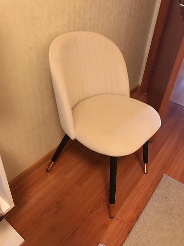 Стул на металлокаркасе Gabi 1 light purple / black фото покупателя 680