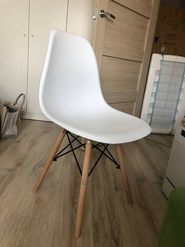 Пластиковый стул Eames PC-015 серо-голубой / дерево фото покупателя 404