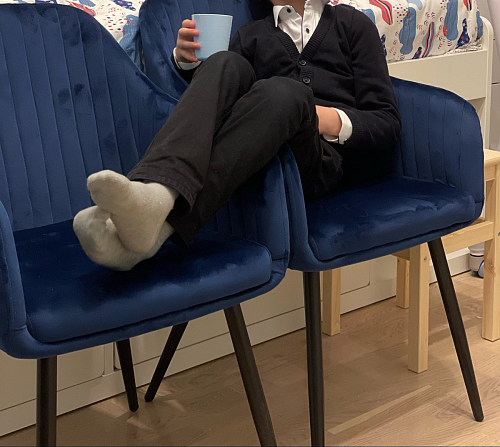 Стул на металлокаркасе Slam dark beige фото покупателя 97