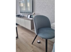 Стул на металлокаркасе Gabi 1 бежевый / черный с серебряными наконечниками фото покупателя 515