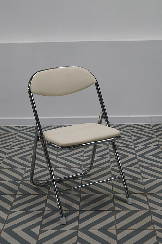 Стул на металлокаркасе Fold 1 складной black / white из шоурума 2