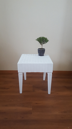 Столик плетеный Miami lounge белый фото покупателя 1