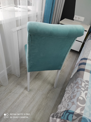 Стул Amelia white / fabric tiffany фото покупателя 11