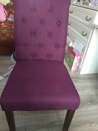 Стул Amelia dark walnut / fabric purple фото покупателя 17