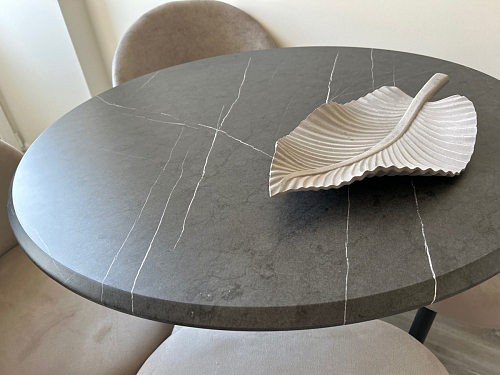 Стол Тулип 80х73 мрамор черный / белый фото покупателя 28