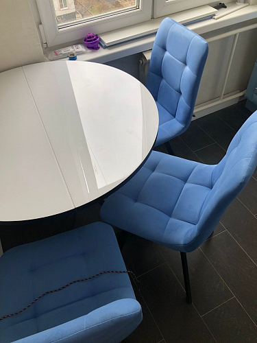 Комплект стульев Чилли 4 шт темно-серый / черный фото покупателя 163