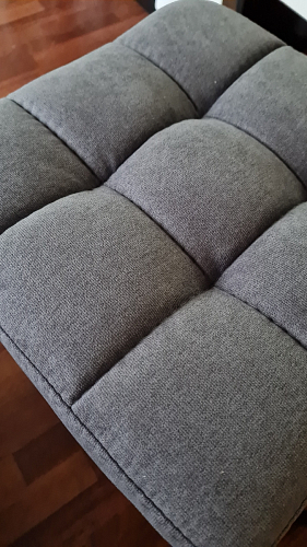 Барный стул Лофт кожзам темно-серый / черный матовый фото покупателя 170