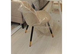 Стул на металлокаркасе Gabi 1 бежевый / черный с серебряными наконечниками фото покупателя 605