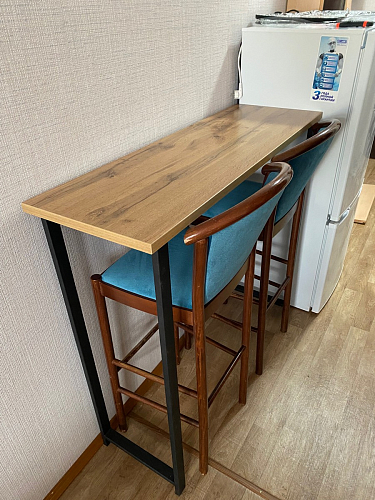 Барная стойка Дилан Лофт 120х40х98 дуб делано темный фото покупателя 97