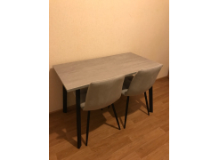 Стол Тринити Лофт 120 32 мм бетон / черный матовый фото покупателя 56