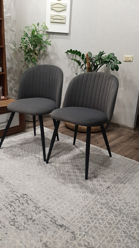 Стул на металлокаркасе Gabi 1 light blue / black / gold фото покупателя 936