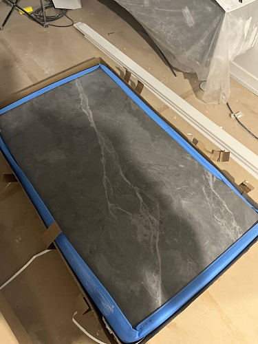 Керамический стол Вилли 140(200)х80 белый мрамор snow white / черный фото покупателя 64