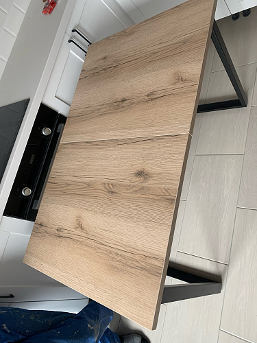 Деревянный стол Лота Лофт 140х80 черный матовый / бетон светлый фото покупателя 856